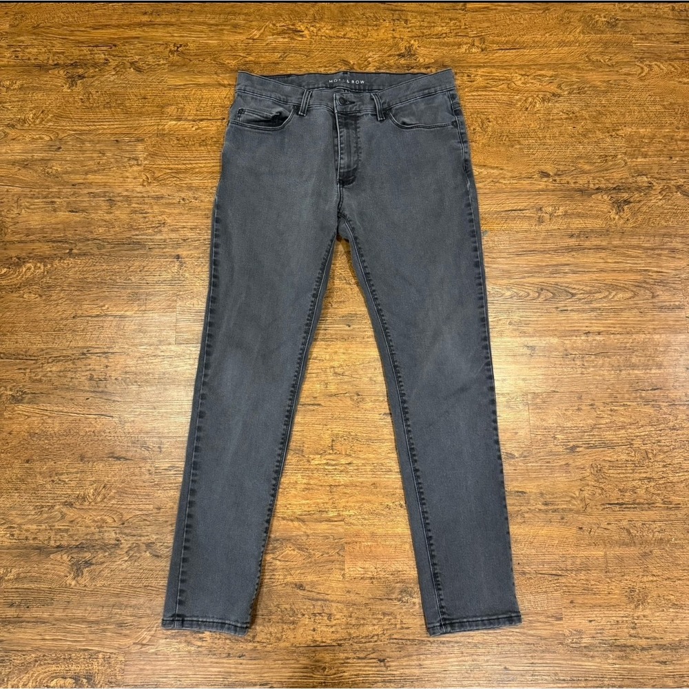 Mott & Bow Gray Skinny Casual Stretch Soft Denim Jeans Trousers Pant Men's 34x32